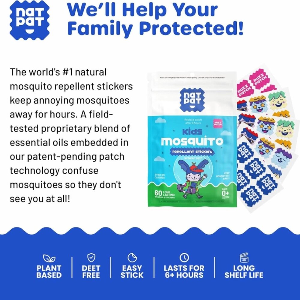NATPAT Buzzpatch - Mosquito & Insect Repellent Stickers - Picture 4 of 6